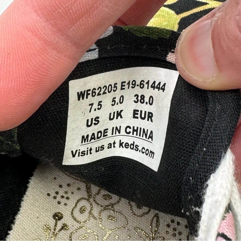 Keds x Rifle Paper Co sneakers floral lace up boho cottagecore 7.5
